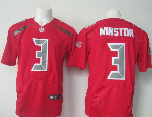 Nike Buccaneers #3 Jameis Winston Red Men's Stitched NFL Elite Rush Jersey - Click Image to Close